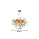 Modern gold crystal ceiling chandelier living room branch design