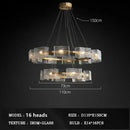 Modern gold crystal ceiling chandelier living room glass pendant light