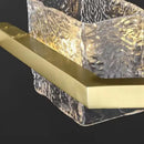 Modern gold crystal ceiling chandelier living room glass pendant light