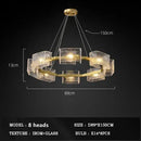Modern gold crystal ceiling chandelier living room glass pendant light