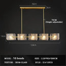Modern gold crystal ceiling chandelier living room glass pendant light