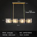 Modern gold crystal ceiling chandelier living room glass pendant light