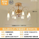 Modern gold crystal ceiling fan lights living room chandelier