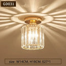 Modern gold crystal ceiling pendant light living room