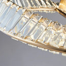 Modern gold crystal ceiling pendant light living room