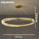 Modern gold crystal ceiling pendant light living room