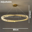 Modern gold crystal ceiling pendant light living room