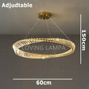 Modern gold crystal ceiling pendant light living room