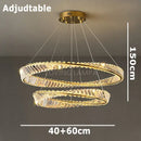Modern gold crystal ceiling pendant light living room