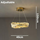 Modern gold crystal ceiling pendant light living room