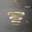 Modern gold crystal ceiling pendant light living room