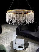 Modern gold crystal chandelier dining room lighting fixture