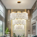 Modern gold crystal chandelier dining room lighting fixture