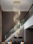 Modern gold crystal chandelier dining room luxury pendant light