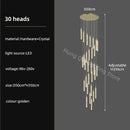Modern gold crystal chandelier dining room luxury pendant light