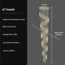 Modern gold crystal chandelier dining room luxury pendant light