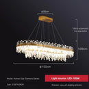 Modern gold crystal chandelier lighting fixture for dining room