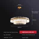 Modern gold crystal chandelier lighting fixture for dining room