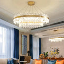 Modern gold crystal chandelier lighting fixture for dining room