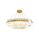 Modern gold crystal chandelier lighting fixture for dining room