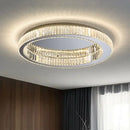 Modern gold crystal circle led chandelier living room light