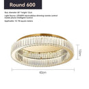 Modern gold crystal circle led chandelier living room light