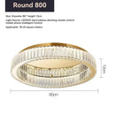 Modern gold crystal circle led chandelier living room light