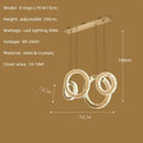 Modern gold crystal circle led pendant chandelier dining room