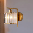DecorBites™ Gold Crystal Wall Sconce with Modern Column Design - Perfect for Bedroom Lighting