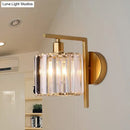 Gold Crystal Column Sconce