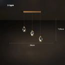 Modern gold crystal copper round chandelier dining room led light
