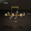 Modern gold crystal copper round chandelier dining room led light