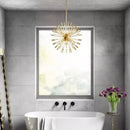 Modern gold crystal dandelion led chandelier living room light