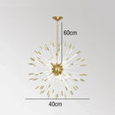 Modern gold crystal dandelion led chandelier living room light