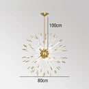Modern gold crystal dandelion led chandelier living room light