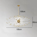 Modern gold crystal dandelion led chandelier living room light