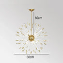 Modern gold crystal dandelion led chandelier living room light