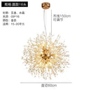Modern gold crystal dandelion pendant light for dining room