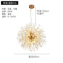Modern gold crystal dandelion pendant light for dining room
