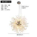 Modern gold crystal dandelion pendant light for dining room