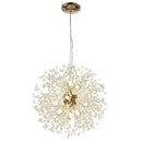 Modern gold crystal dandelion pendant light for dining room
