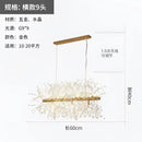 Modern gold crystal dandelion pendant light for dining room