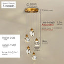 Modern gold crystal dining chandeliers for bedroom and bar room