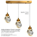 Modern gold crystal dining chandeliers for bedroom and bar room