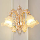 Modern gold crystal droplet wall mount light bedroom sconce
