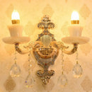 Modern gold crystal droplet wall mount light bedroom sconce