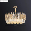 Modern gold crystal drum pendant light for living room
