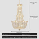Modern gold crystal duplex chandelier for living room