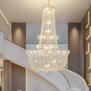 Modern gold crystal duplex chandelier for living room
