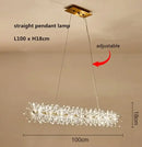 Modern gold crystal flower chandelier living room ceiling light
